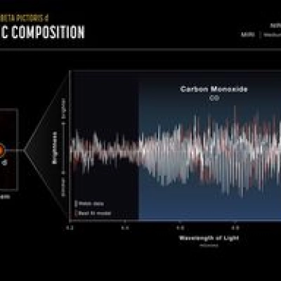 Sistema Beta Pictoris (Imagen y espectro NIRSpec IFU)